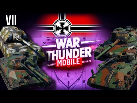 Видео: Обзор взвода Германии на 7 ранге в War Thunder Mobile (Maus, Turm III, Leopard I, Wiesel 1A4)