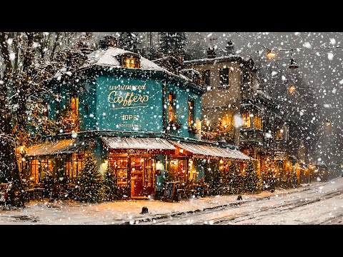Видео: Зимний кофейный джаз ❄️ Уютные мелодии и атмосфера снежного кафе для идеального расслабляющего дня