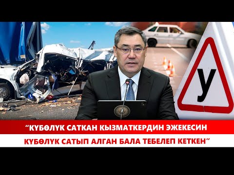 Видео: Президент: “Күбөлүк сатып алгандар улгайып,  унаа айдабай калганда гана авариялар токтойт”
