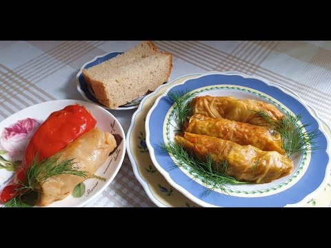 Видео: Голубцы трех видов  с мясом и брынзой