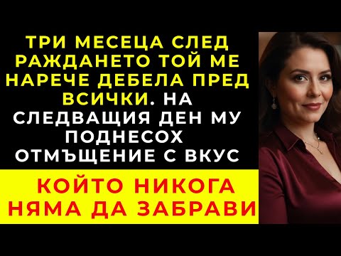 Видео: Съпругът ми ме унижи заради килограмите след раждането… На другия ден му поднесох студено отмъщение
