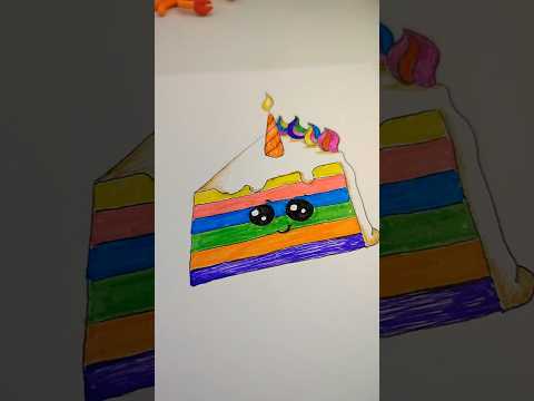 Видео: Как рисовать торт, тортик. Cake.#art#рисуемсмалышами#felt-tip pen#тортик#cake#drawingcake