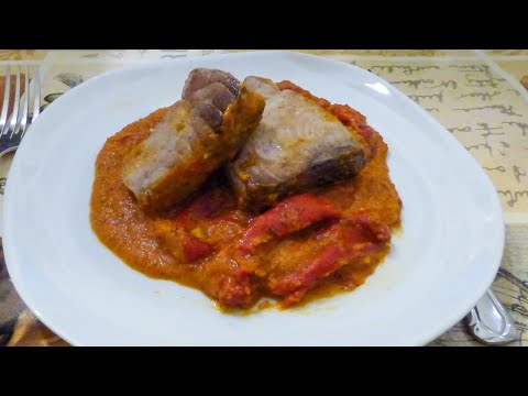 Видео: Белый тунец в томатном соусе. 🐟🍊🇪🇦