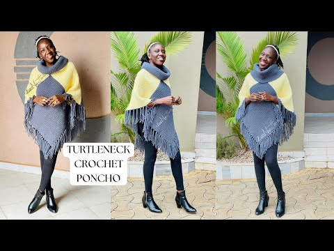 Видео: Как связать крючком пончо.