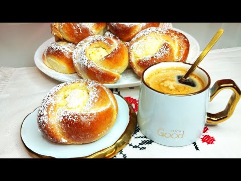 Видео: ВАНИЛЬНЫЕ  БУЛОЧКИ, мягкие и воздушные с ВКУСНЕЙШЕЙ ТВОРОЖНОЙ начинкой