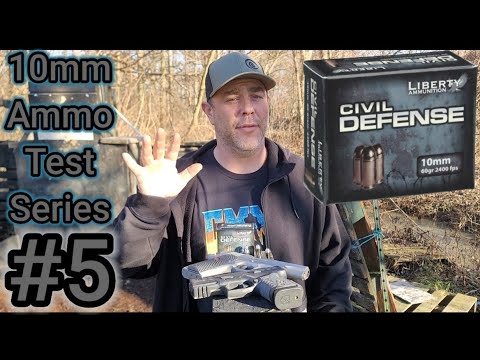 Видео: Серия испытаний 10-мм патронов: №5 LIBERTY Civil Defense 60 гран | Стволы 5 и 3,8 дюйма | Точност...
