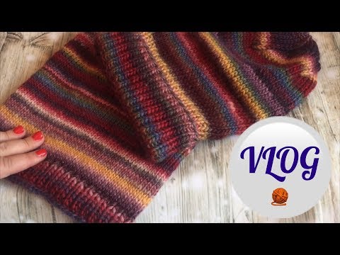 Видео: Влог #27/готовые работы/обзор пряжи/обзор шапки/ обзор снуда