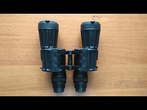 Видео: Армейский бинокль Б10х42 "Глянец"  КОМЗ 1990 г/в (г. Казань)