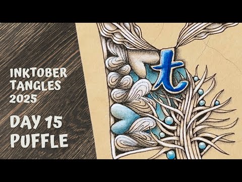 Видео: Inktober Tangles 2025 - День 15 - Puffle