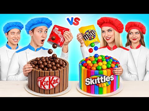 Видео: Кулинарное шоу Челлендж | Шоколадная vs Радужная еда от Multi DO Smile