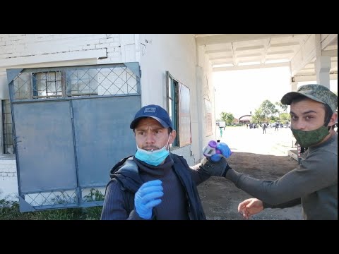 Видео: Дерзкий охранник успокоился только после приезда участкового.