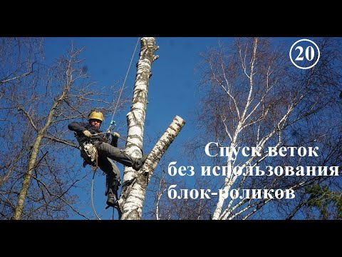 Видео: Способы спуска и подвязывания веток без использования блок-роликов