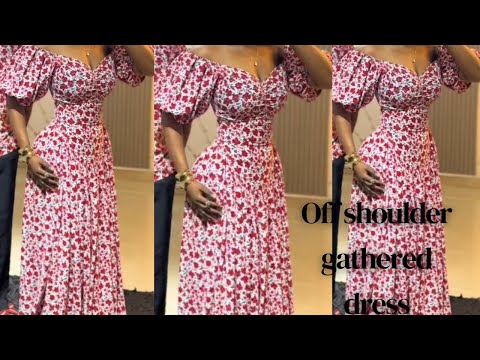 Видео: Как кроить и шить платье с открытыми плечами и сборками для начинающих