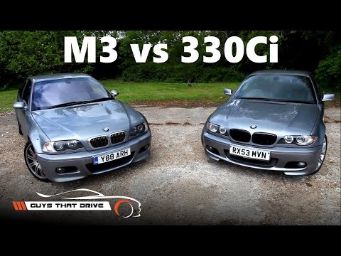 Видео: BMW E46 M3 против E46 330Ci, сравнительный обзор со штатными выхлопными системами, часть 1 из 2 |...