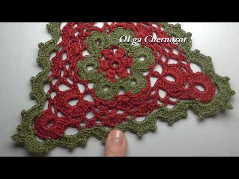 Видео: CROCHET Beautiful triangular motif №2 Красивый треугольник крючком №2