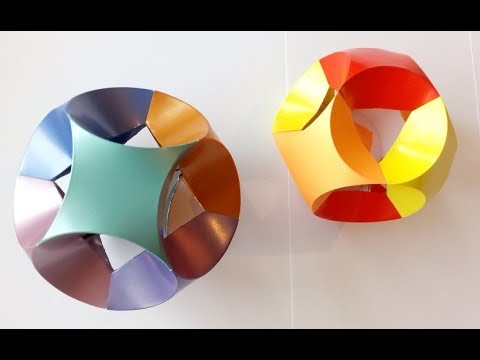 Видео: Мяч Прыжок оригами (Hans-Werner Guth), Ball Origami Jump