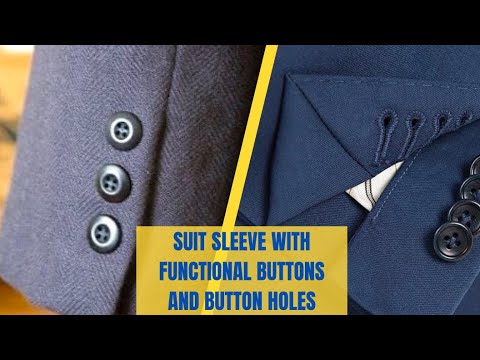 Видео: Рукава костюма с функциональными пуговицами и петлями