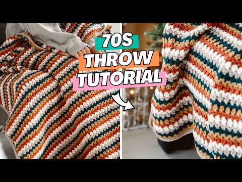 Видео: Как связать крючком плед в стиле 70-х — пошаговое руководство