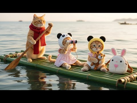 Видео: Рыжая сестра и котёнок-тигрица находят карту сокровищ 🗺️🐾 Путешествие мамы-кошки за сокровищами н...