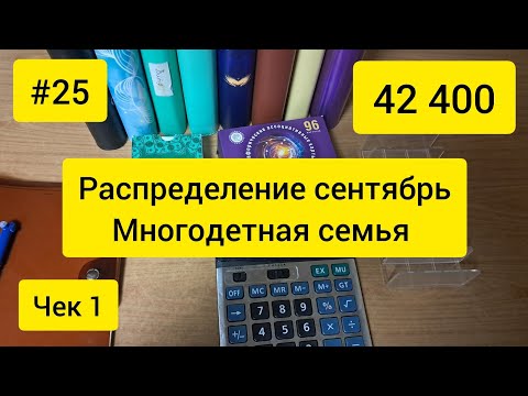 Видео: Распределение бюджета по конвертам.  Сентябрь, чек 1