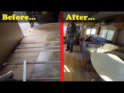 Видео: Как мы переделали пол сверхлегкого прицепа Coachmen: повторное посещение Apex