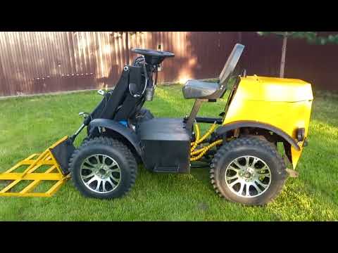 Видео: ФРОНТАЛЬНЫЙ МИНИ ПОГРУЗЧИК, НАВЕСКА ДЛЯ ПЛАНИРОВКИ УЧАСТКА @NiceTractor