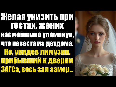 Видео: Жених насмешливо сказал при гостях, что невеста из детдома… Но, увидев лимузин, онемел