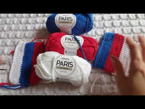 Видео: Обзор пряжи DROPS PARIS uni colour (100%Хлопок). Отзыв и образец вязания