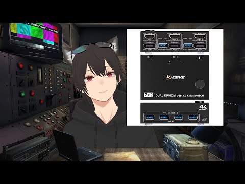 Видео: KVM свитч для сразу двух мониторов одновременно Displayport + HDMI для двух компьютеров