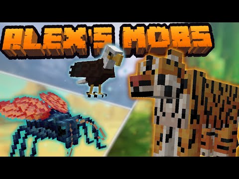 Видео: ALEX'S MOBS 1.10 ТИГРЫ, ОРЛЫ И ТАРАНТУЛОВЫЙ ЯСТРЕБ! ОБНОВЛЕНИЕ НА МАЙНКРАФТ ГАЙД ОБЗОР МОДА И ОБНОВЫ