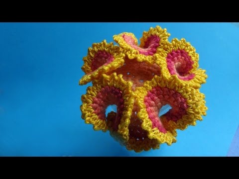 Видео: Crochet flower Вязание цветка Как вязать коралл   82