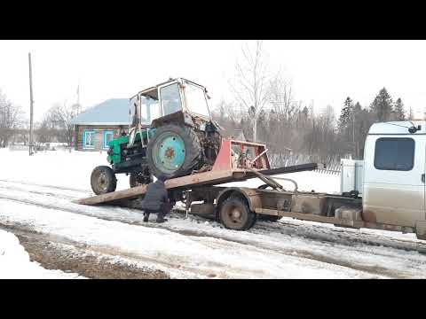 Видео: купили грузим на эвакуатор везём домой трактор юмз-6