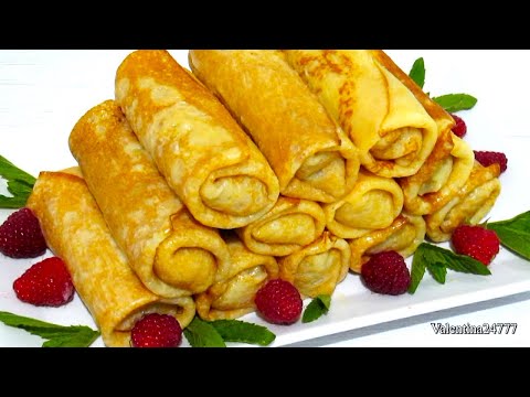 Видео: Вкусно!Тонкие БЛИНЫ с Начинкой из Яблок! Нежные БЛИНЧИКИ на Молоке Рецепт.