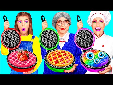 Видео: Кулинарный Челлендж: Я против Бабушки | Смешные Рецепты с Едой DaZaZa Challenge