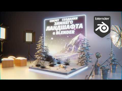 Видео: Раскрываю тайны создания зимнего ландшафта в Blender. Мой авторский способ.