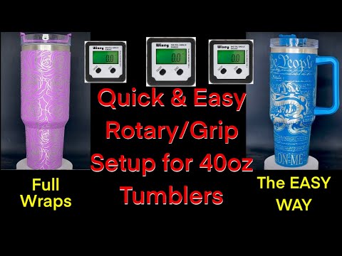 Видео: Быстрая, простая и полностью защищенная установка гравировки для полной обертки стаканов объемом ...