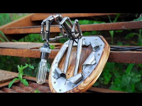 Видео: Лампа "железная рука"