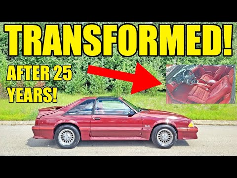 Видео: Первая мойка и чистка брошенного Mustang GT, простоявшего на улице 25 лет! Потрясающий результат!
