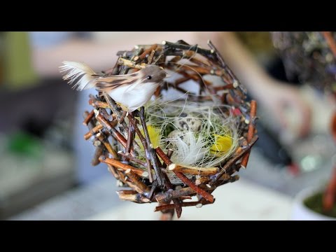 Видео: Топиарий — птичье гнездышко. Мастер-класс