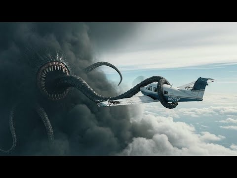 Видео: Друзья летят на самолете, но подвергаются нападению огромного существа и оказываются в ловушке