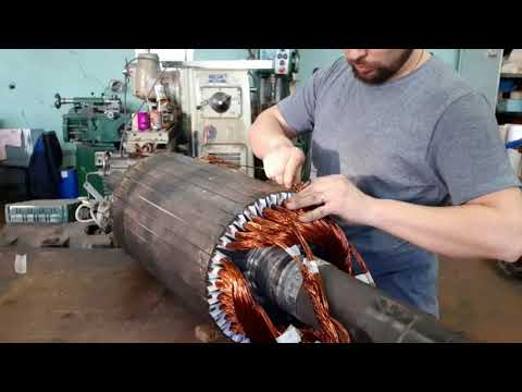 Видео: Перемотка фазный ротор. Фазный ротор. rewinding phase rotor