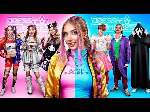 Видео: Dress to Impress для Девушек vs Парней! Мы Стали Джину и Руми из Кейпоп Охотниц На Демонов