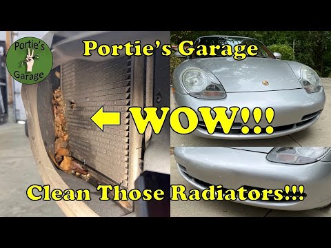 Видео: Очистка переднего радиатора Porsche 911 (996) — ОБЯЗАТЕЛЬНАЯ ПРОЦЕДУРА для всех владельцев Porsch...
