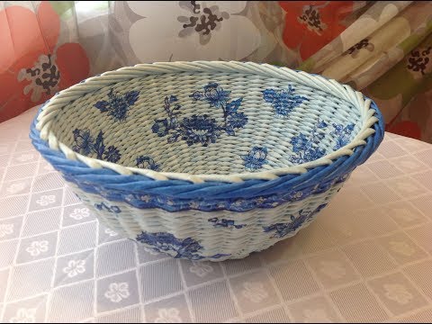 Видео: #1026 Мастер-класс с Ниной Корзинка из газет DIY Newspaper Basket Weaving Tutorial ENGLISH SUBTITLES