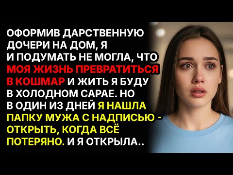 Видео: Я живу в холодном сарае... Не стоило мне оформлять дарственную на дочь