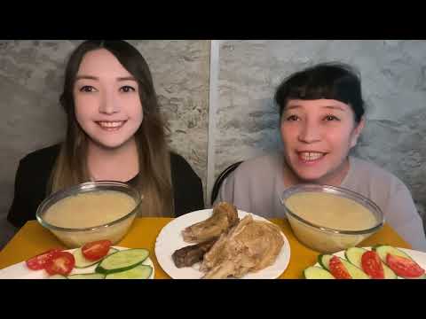 Видео: МУКБАНГ мясо гусиное и суп | посмеялись от души 😂
