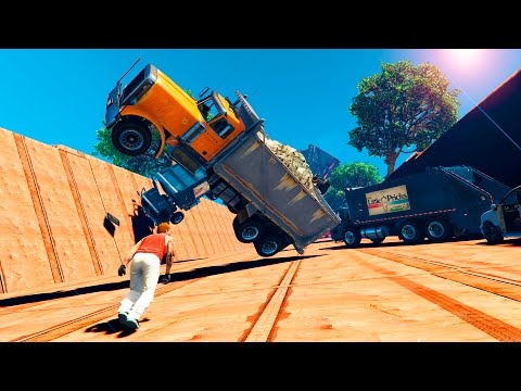 Видео: УБИЛО ГРУЗОВИКОМ НА СМЕРТЕЛЬНОЙ ЛАВИНЕ ИЗ МАШИН (GTA 5 Смешные моменты)