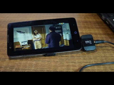 Видео: Приемник цифрового эфирного телевидения формата DVB-T2 для андроид смартфона или планшета