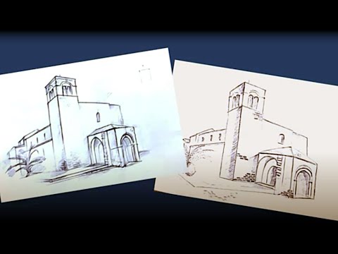 Видео: Тема 8. Перспектива с двумя. точками входа. Рисуем средневековый храм.