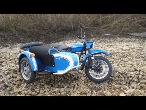 Видео: Урал Патруль (Ural Patrol) масштабная модель мотоцикла из бумаги и картона в 12м масштабе.